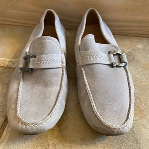 🔥 Salvatore Ferragamo moccasin suede loafers Brown -SIZE 7